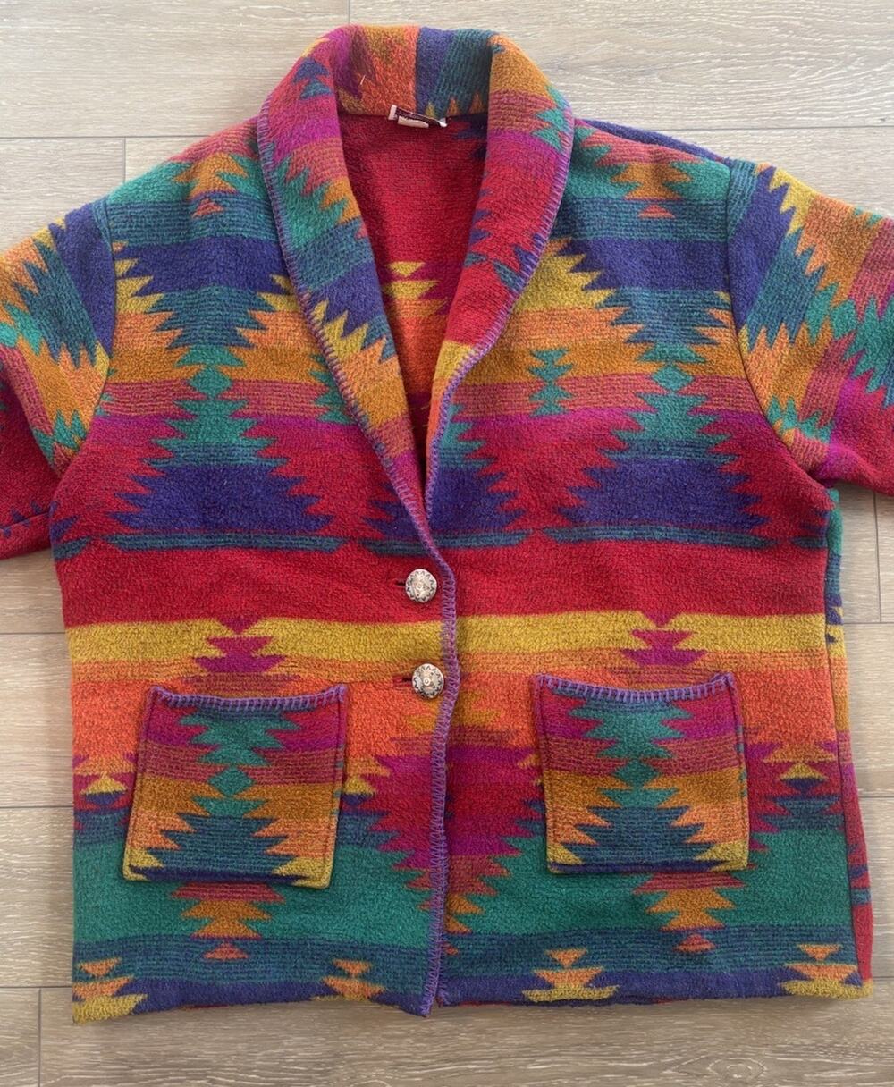 Miller Stockman Men's Wool Southwestern Western Jacket Button Shawl Collar L
